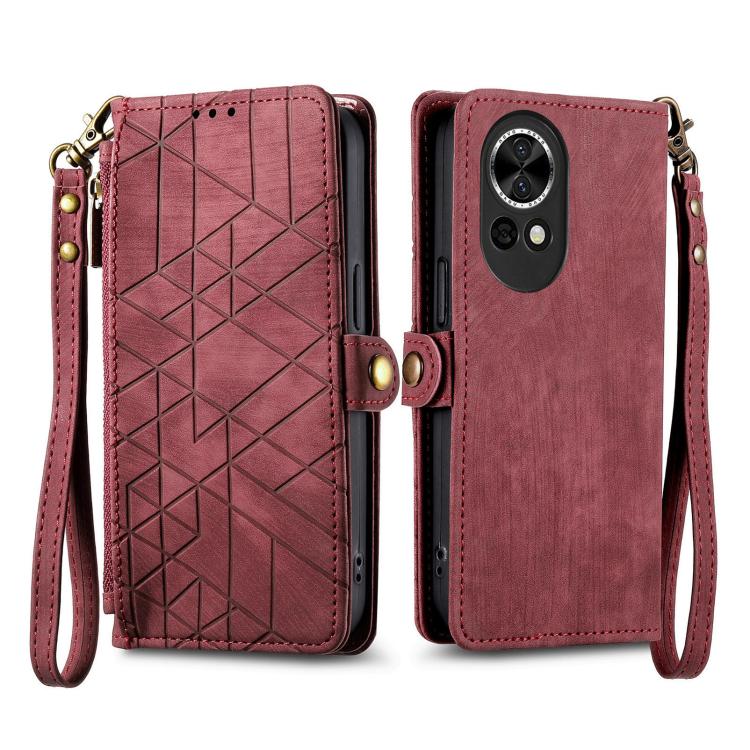 GEOM pénztárca tok Huawei Nova 13 piros termék 2. képe