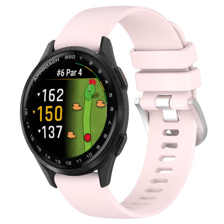 SILICONE Cserélhető szíj a Garmin Approach S50-hez világos rózsaszín akciós termékkép 1