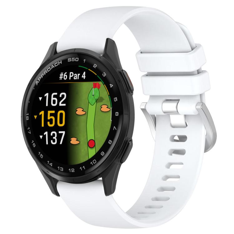 SILICONE Cserélhető szíj Garmin-hez Approach S50 fehér akciós termékkép 1
