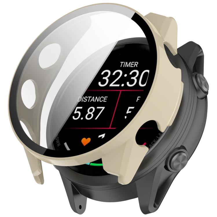 PC FULL COVER Műanyag tok üveggel Garmin Forerunner 970 IVORY WHITE készülékhez akciós termékkép 1