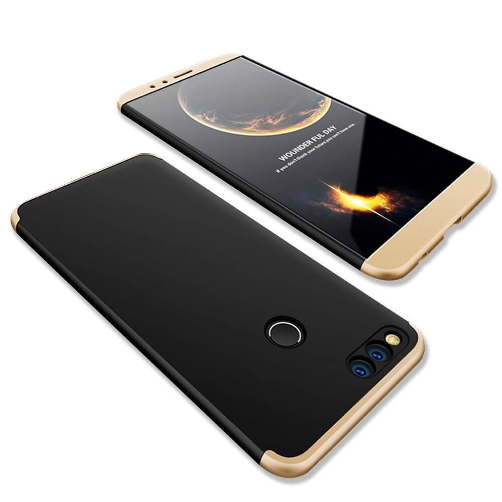 360° Honor 7X fekete-arany védőburkolat termék 2. képe