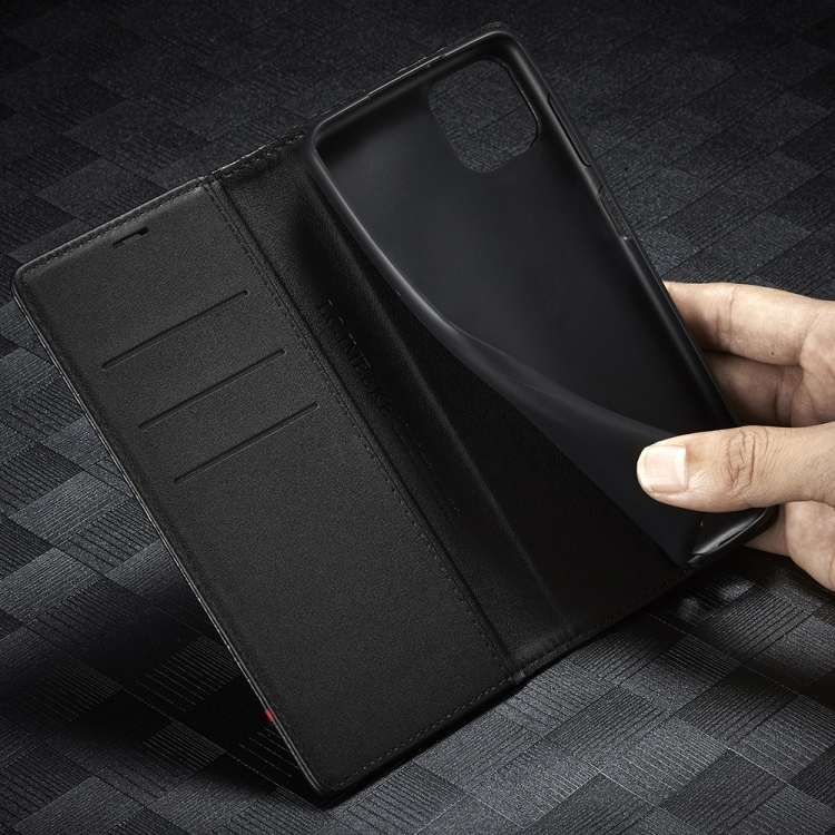 IMEEKE CARBON Wallet tok Samsung Galaxy A22 5G fekete termék 2. képe