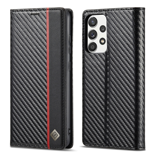 IMEEKE CARBON pénztárcahuzat Samsung Galaxy A52 / A52 5G / A52s fekete akciós termékkép 1