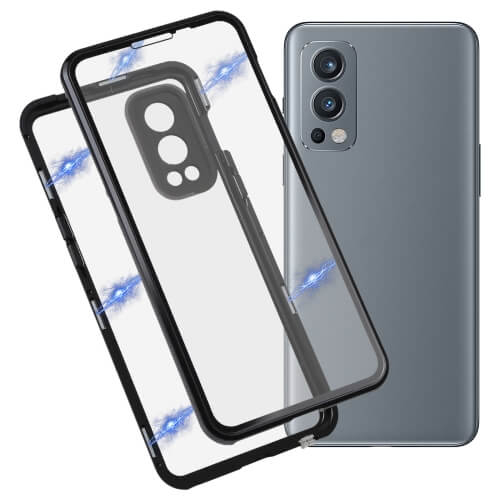 Mágneses burkolat 360 OnePlus Nord 2 5G fekete akciós termékkép 1