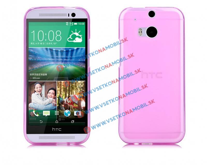 Szilikon borítás HTC One M8 rózsaszín