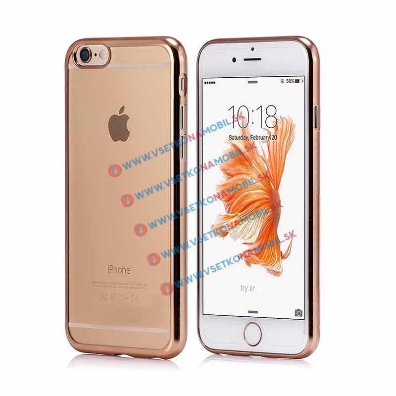 Silikónový obal iPhone 6 / 6S zlatý METALLIC akciós termékkép 1