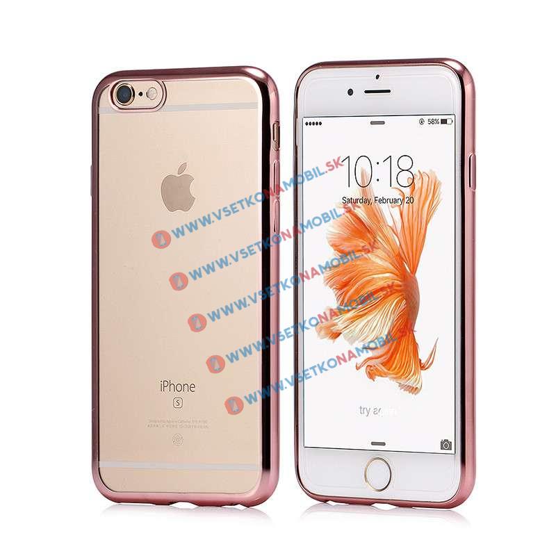 Silikónový obal iPhone 6 / 6S ružový METALLIC akciós termékkép 1