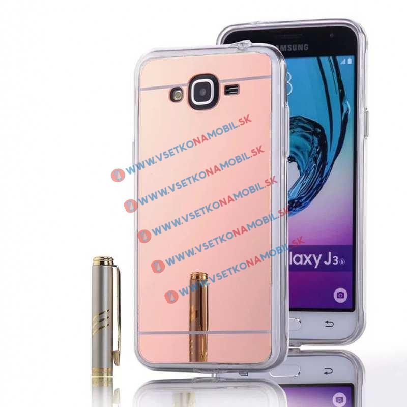 Tükör szilikon borítás Samsung Galaxy J3 2016 rózsaszín