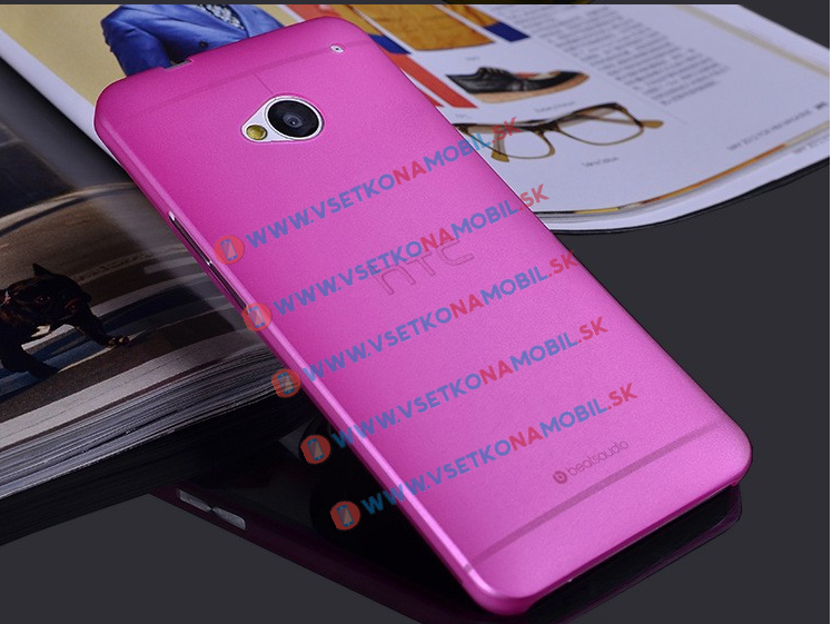 Ultravékony plastový kryt HTC One M7 ružový akciós termékkép 1