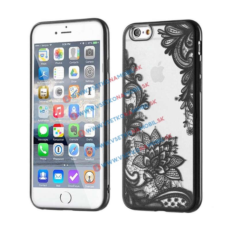 HENNA FLOWERS silikónový obal Apple iPhone 6 / 6S čierny akciós termékkép 1