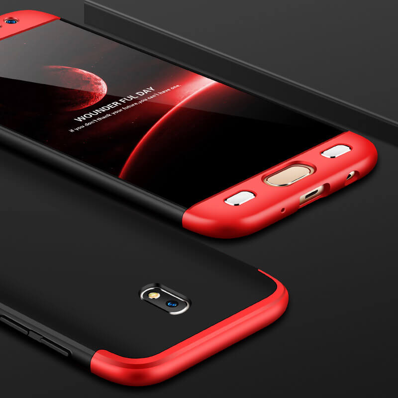 360° védőburkolat Samsung Galaxy J7 2017 (J730) piros-fekete akciós termékkép 1