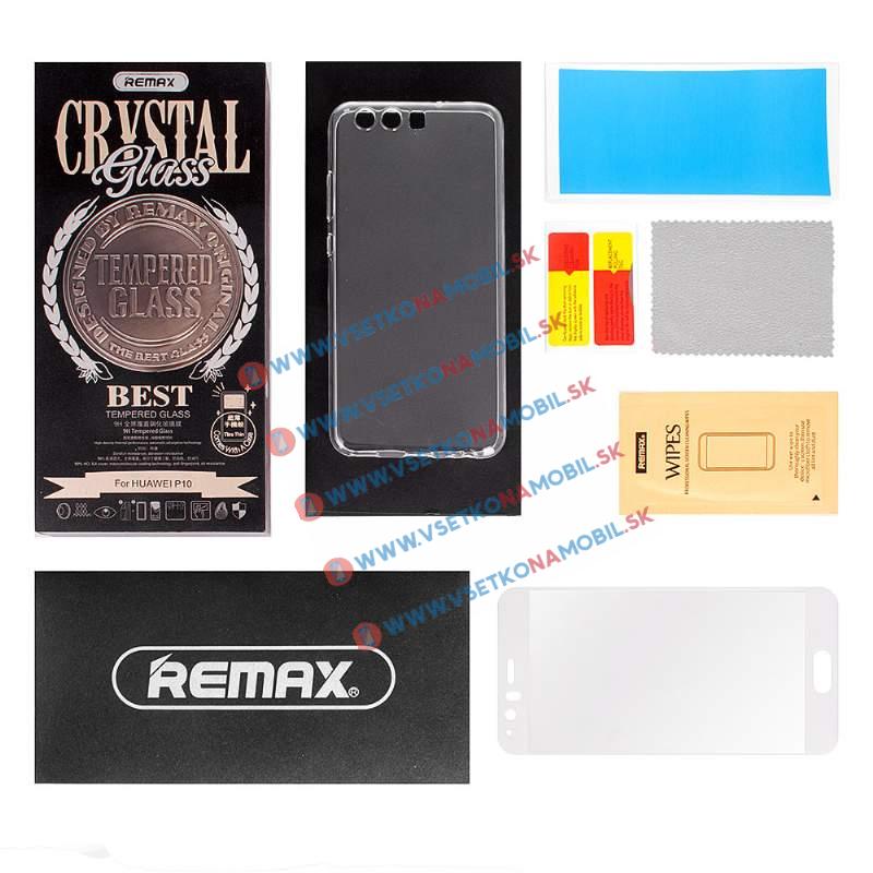 REMAX Priehľadný obal + 3D ochranné sklo Huawei P10 biele termék 2. képe