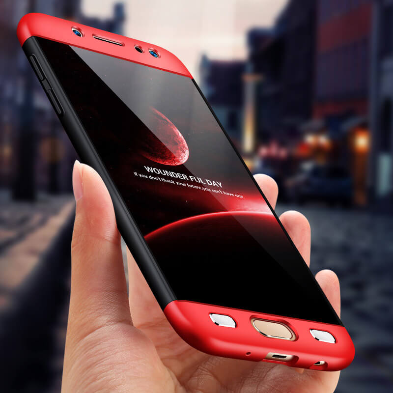 360° védőburkolat Samsung Galaxy J7 2017 (J730) piros-fekete termék 2. képe
