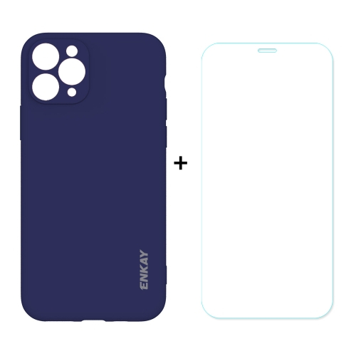 ENKAY Case + edzett üveg Apple iPhone 11 Pro sötétkék akciós termékkép 1
