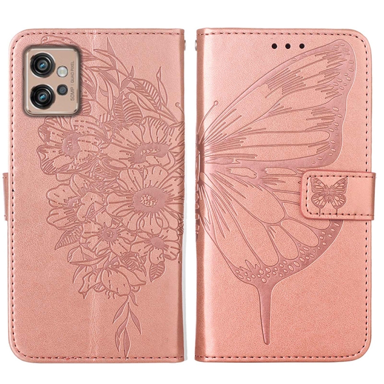 ART BUTTERFLY Pénztárca borító Motorola Moto G32 rózsaszín akciós termékkép 1