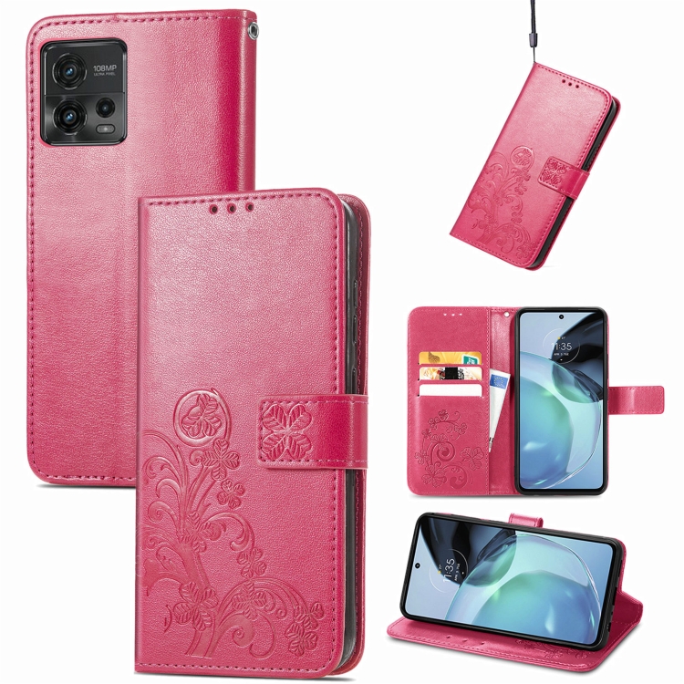 ART FLOWERS Pénztárcavédő Motorola Moto G72 sötét rózsaszín termék 2. képe