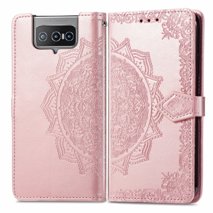 ART Pénztárca borító Asus Zenfone 8 Flip (ZS672KS) ORNAMENT rózsaszín akciós termékkép 1
