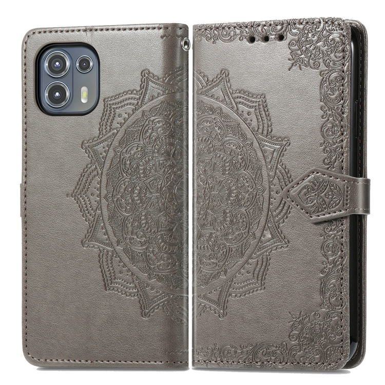 ART Pénztárca borító 20 Motorola Edge Lite ORNAMENT szürke akciós termékkép 1