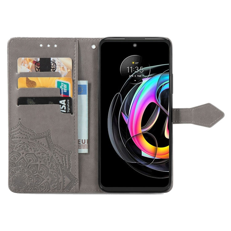 ART Pénztárca borító 20 Motorola Edge Lite ORNAMENT szürke termék 2. képe