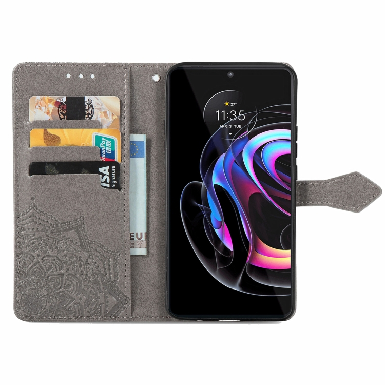 ART Pénztárca borító 20 Motorola Edge Pro ORNAMENT szürke termék 2. képe