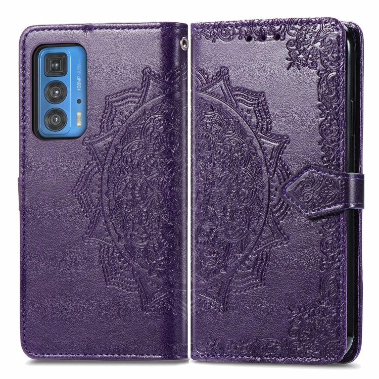 ART Pénztárca borító Motorola edge 20 Pro ORNAMENT Violet akciós termékkép 1