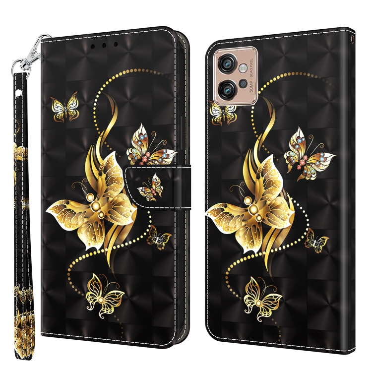 ART Pénztárca borító Motorola Moto G32 GOLD EN BUTTERFLY akciós termékkép 1