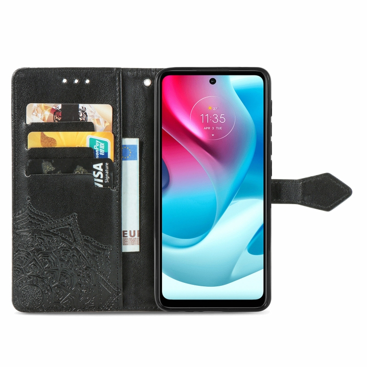 ART Pénztárca borító Motorola Moto G60s ORNAMENT fekete termék 2. képe