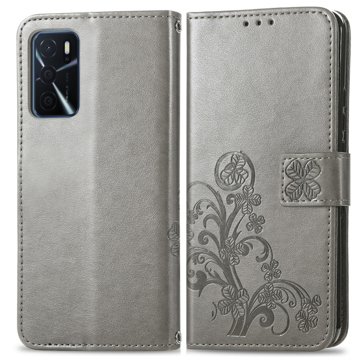 ART pénztárcavédő Oppo A16 / Oppo A16s FLOWERS szürke akciós termékkép 1