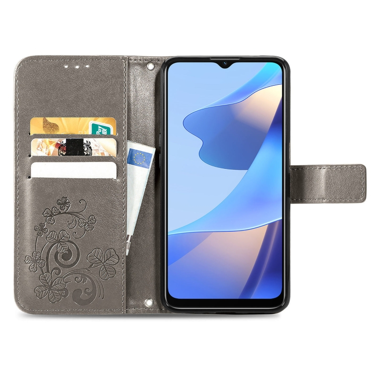 ART pénztárcavédő Oppo A16 / Oppo A16s FLOWERS szürke termék 2. képe