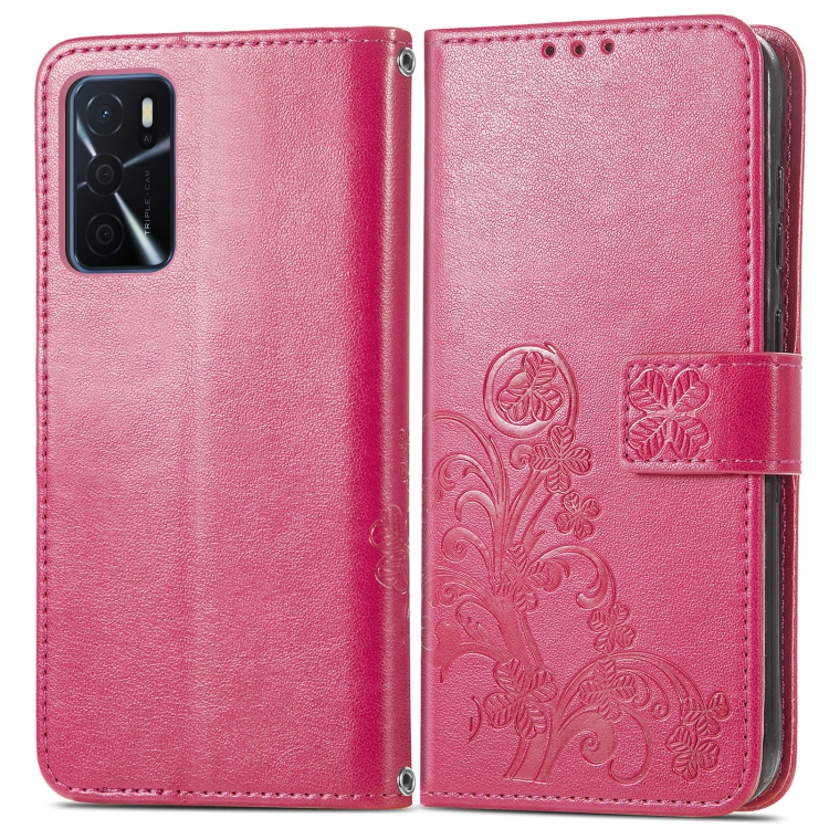 ART Pénztárca borító Oppo A16 / Oppo A16S FLOWER sötét rózsaszínnel akciós termékkép 1