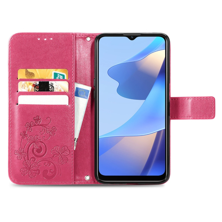 ART Pénztárca borító Oppo A16 / Oppo A16S FLOWER sötét rózsaszínnel termék 2. képe