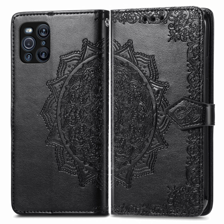 ART Wallet Cover Oppo Find X3 Pro 5G ORNAMENT fekete akciós termékkép 1