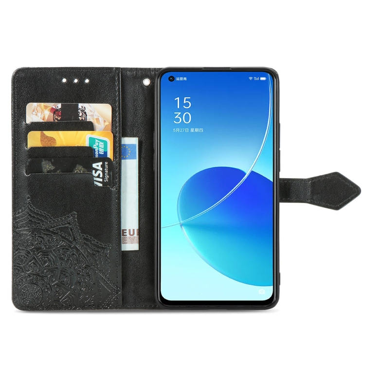ART Pénztárca unalmas Oppo Reno6 5G ORNAMENT fekete termék 2. képe