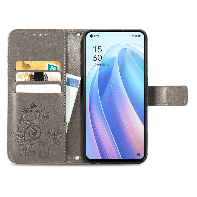 ART pénztárcavédő Oppo Reno7 5G FLOWERS szürke termék 2. képe