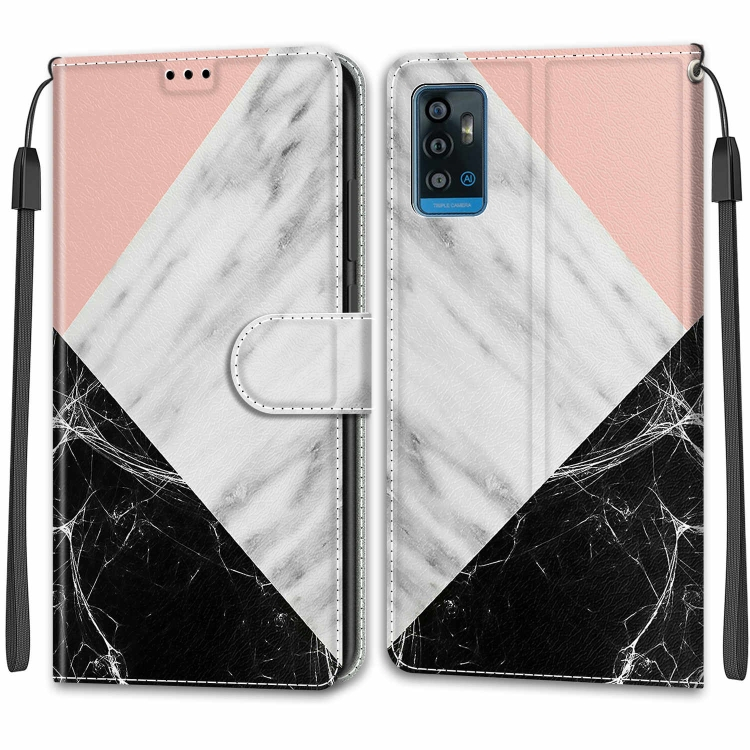 ART pénztárcahuzat ZTE Blade A71 2020 PINK MARBLE akciós termékkép 1