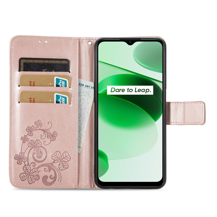 ART Pénztárcahuzat Realme C35 FLOWERS világos rózsaszín termék 2. képe