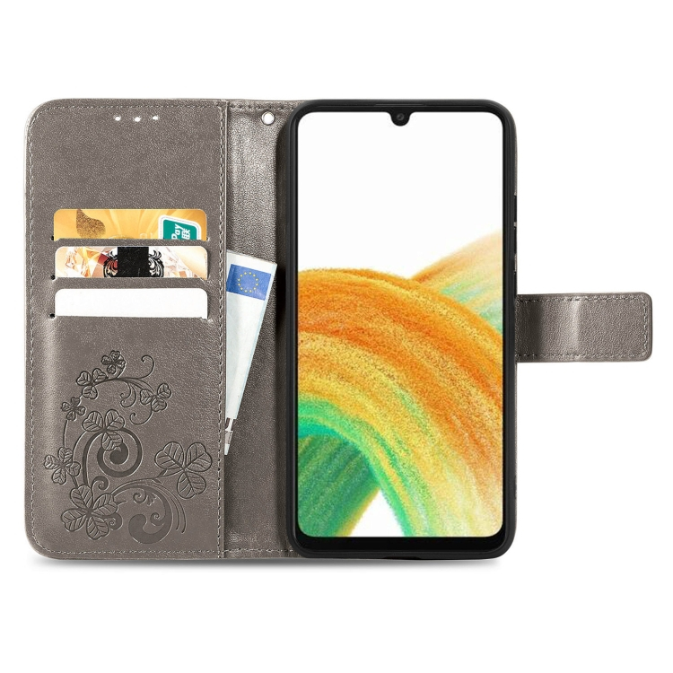 ART Wallet tok Samsung Galaxy A13 FLOWERS szürke termék 2. képe