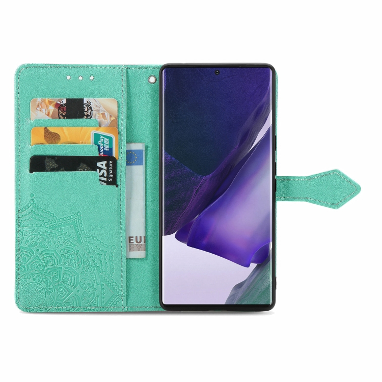 ART Peňaženkový fedél Samsung Galaxy S22 Ultra 5G ORNAMENT zöld termék 2. képe
