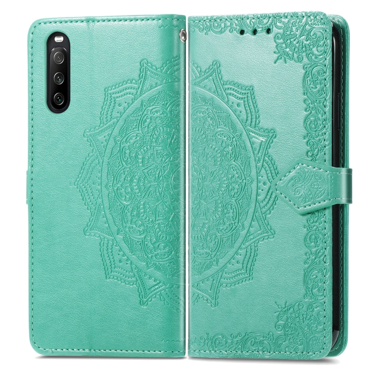 ART Pénztárca borító Sony Xperia 1 III ORNAMENT zöld akciós termékkép 1