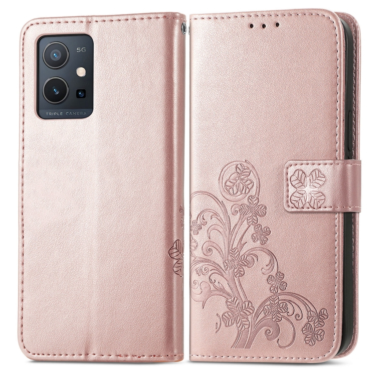 ART Pénztárcahuzat Vivo Y55 5G FLOWERS világos rózsaszín akciós termékkép 1