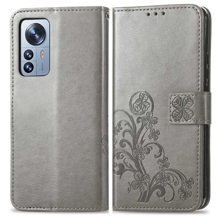ART Wallet tok Xiaomi 12 Pro FLOWERS szürke akciós termékkép 1