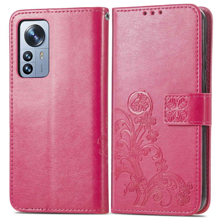 ART Wallet tok Xiaomi 12 Pro FLOWERS sötét rózsaszín akciós termékkép 1