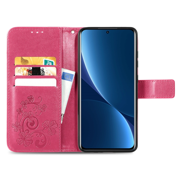 ART Wallet tok Xiaomi 12 Pro FLOWERS sötét rózsaszín termék 2. képe