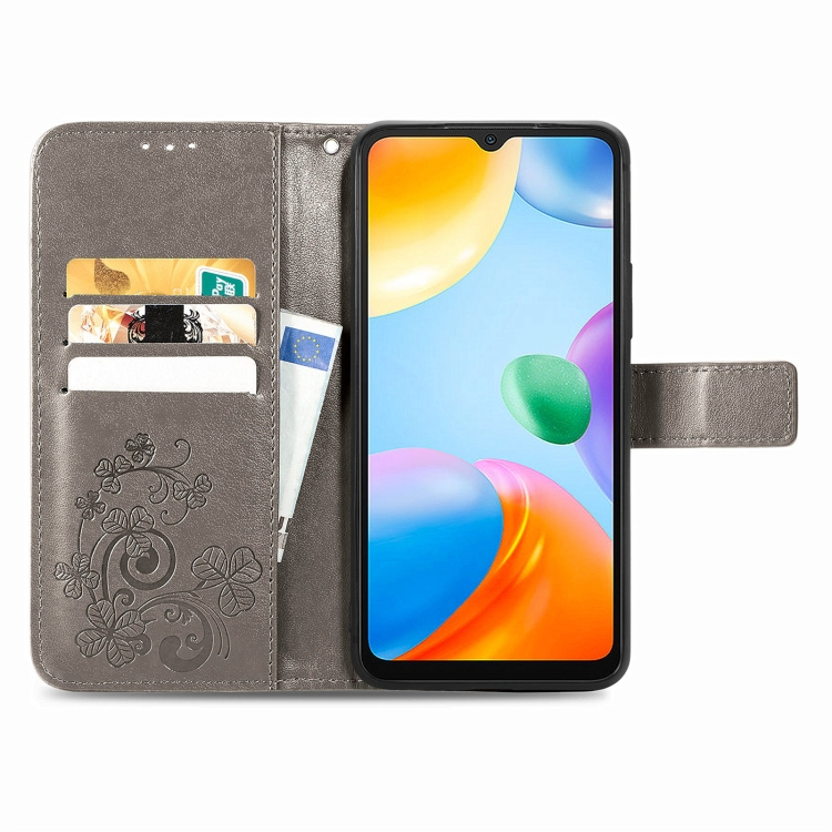 ART Pénztárcahuzat Xiaomi Redmi 10C FLOWERS szürke termék 2. képe