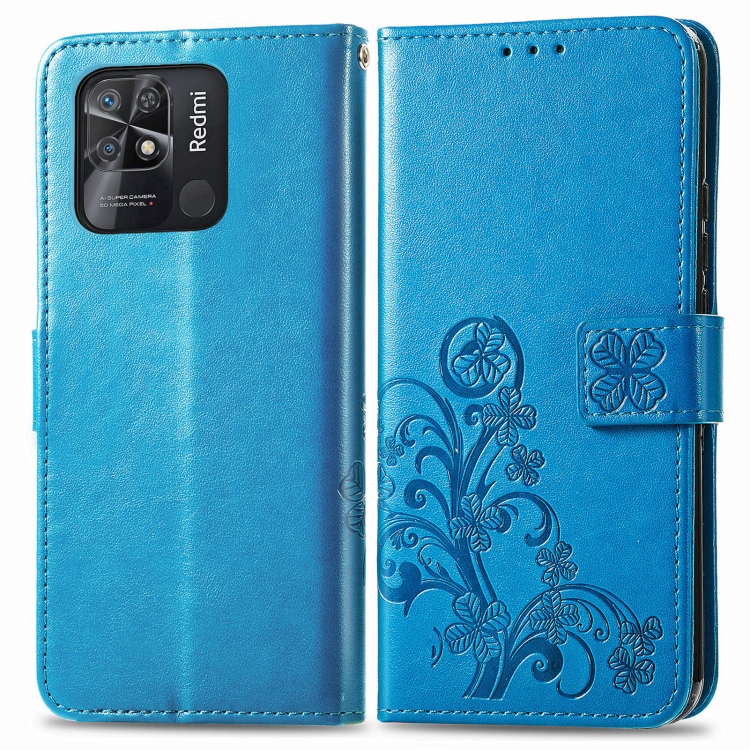 ART pénztárca huzat Xiaomi Redmi 10C FLOWERS kék akciós termékkép 1