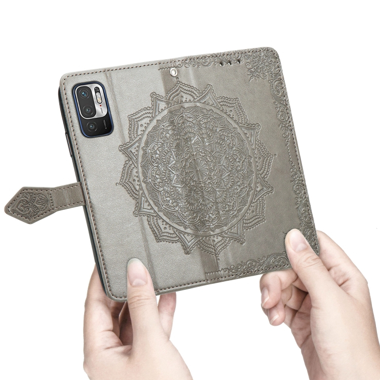 ART pénztárca borító Xiaomi Redmi Note 10 5G / Poco M3 Pro ORNAMENT szürke termék 2. képe