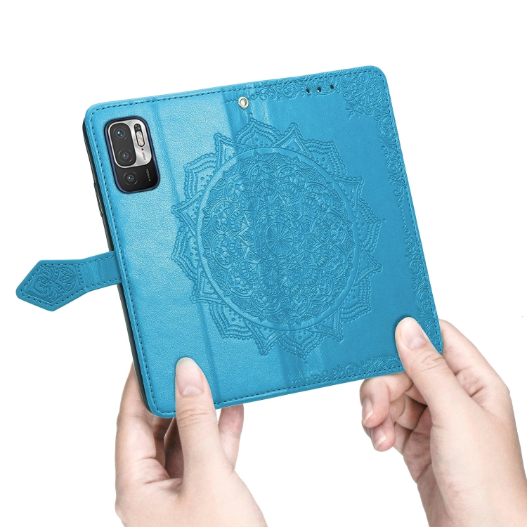 ART Wallet tok Xiaomi Redmi Note 10 5G / Poco M3 Pro ORNAMENT kék termék 2. képe