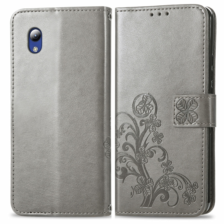 ART Pénztárcahuzat ZTE Blade A31 Lite FLOWERS szürke akciós termékkép 1