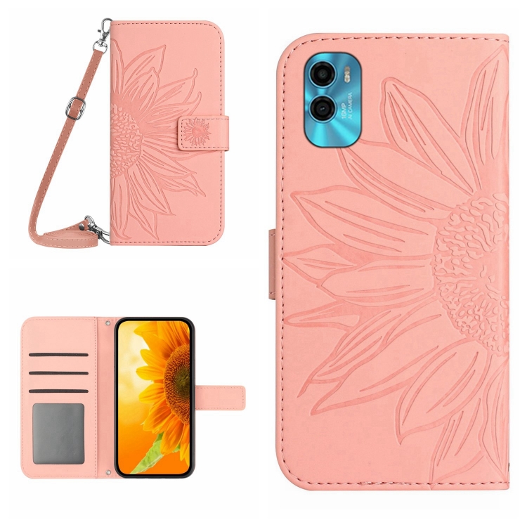 ART SUN FLOWER Pénztárca tok pánttal Motorola Moto E22s rózsaszín termék 2. képe