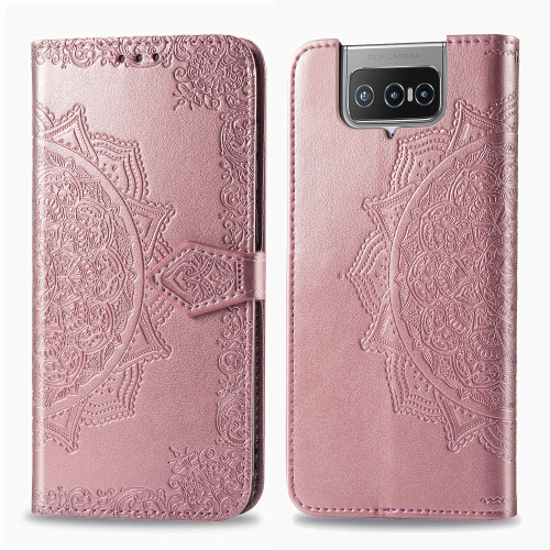 ART Pénztárca borító Asus Zenfone 7 (ZS670KS) ORNAMENT rózsaszín akciós termékkép 1